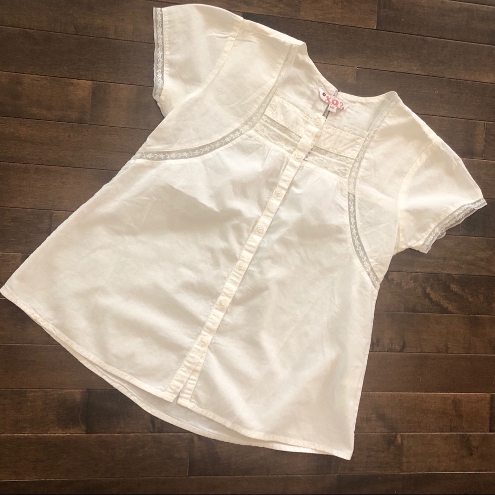 Girls XQ? Blouse with lace detail, size small